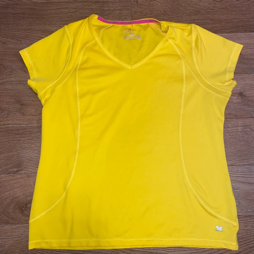 Xersion Quick-Dry Yellow Workout Top